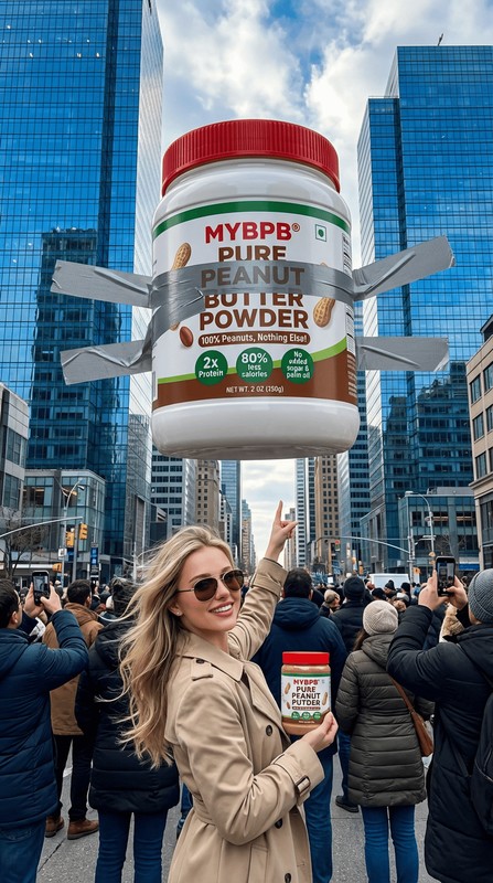 Giant Peanut Butter Jar Skyscraper Ad Installation