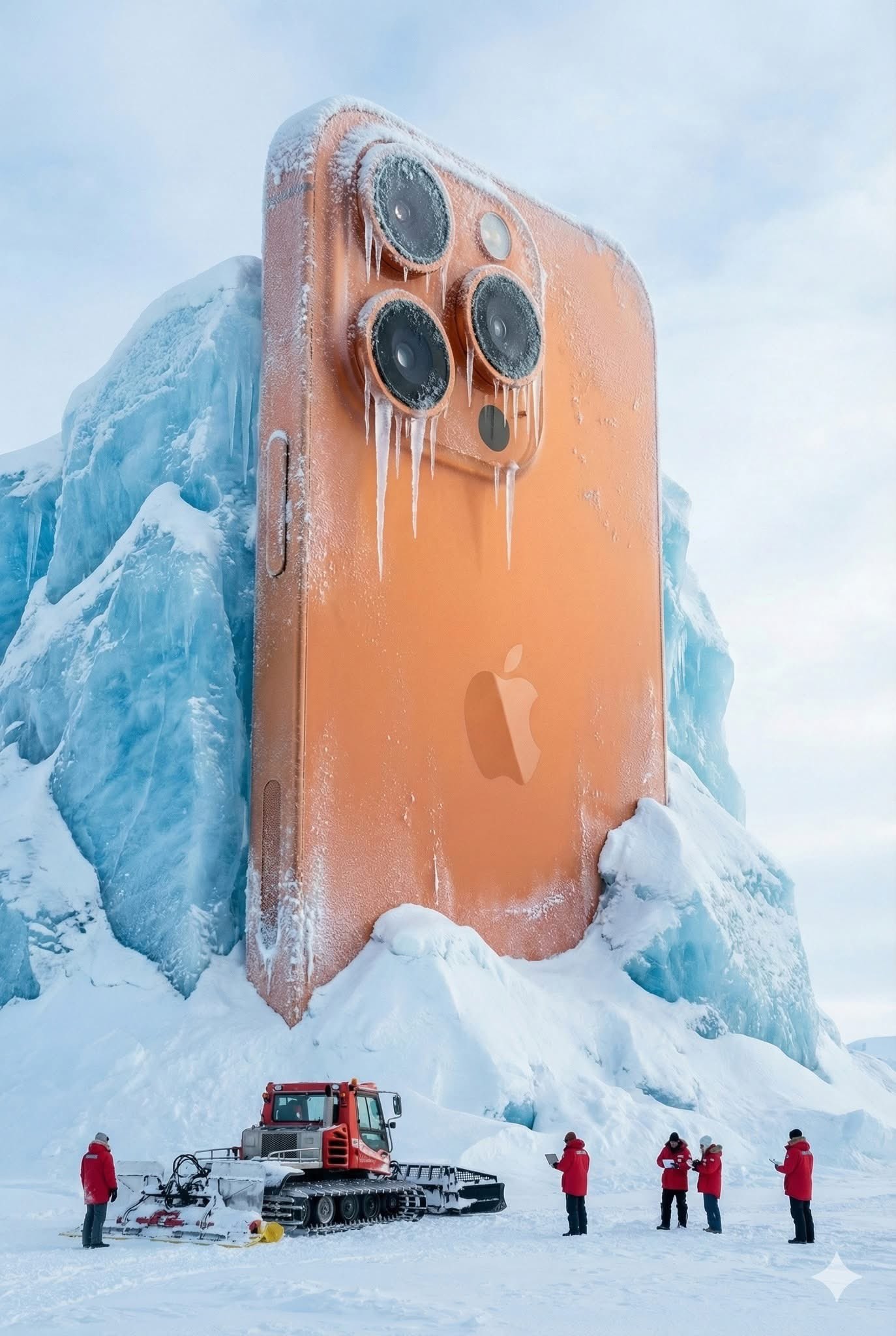 Giant Coca-Cola Can Frozen in Arctic Ice Monument