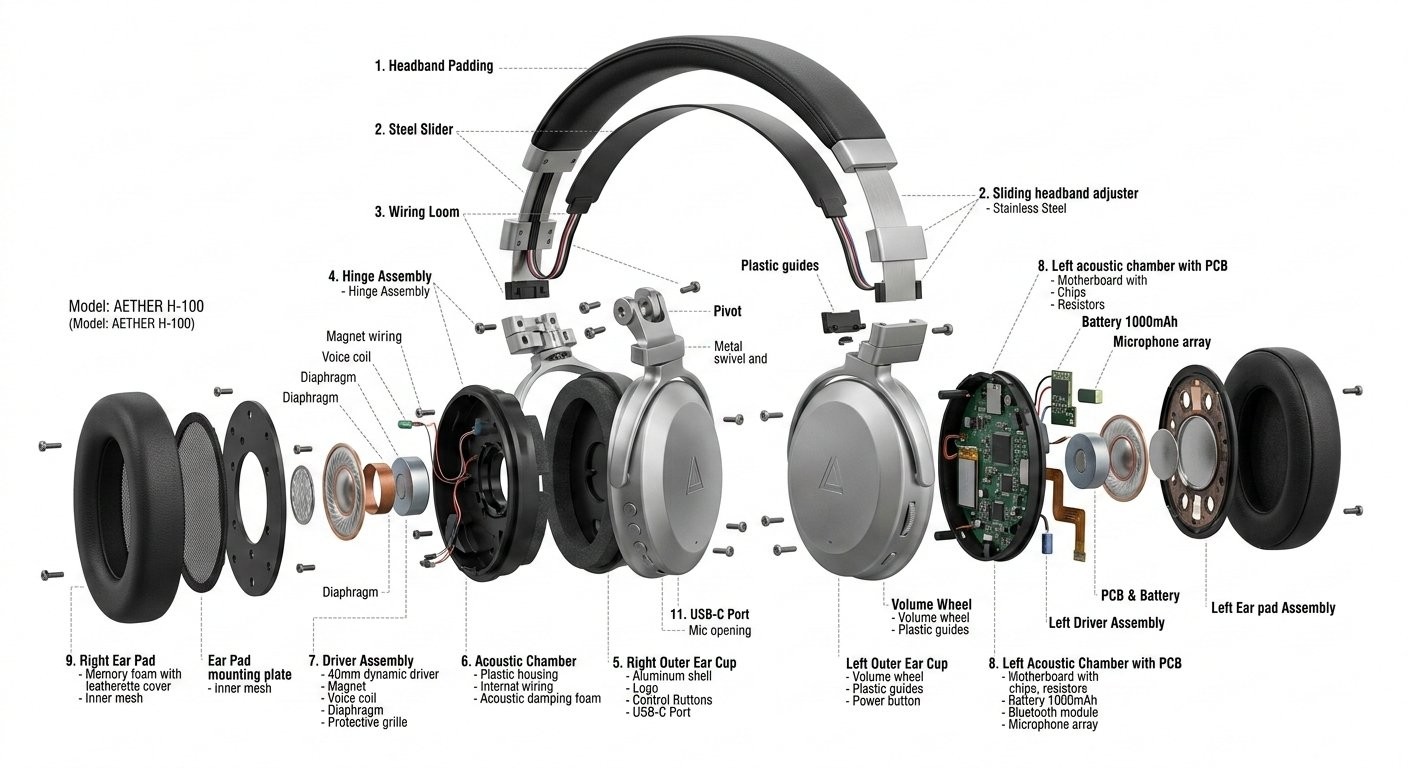 Product Exploded View 3D Disassembly Industrial Design
