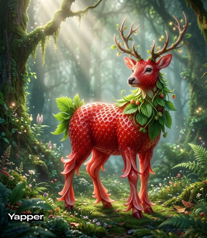 Watermelon Elephant Rainforest Fantasy 3D Creature