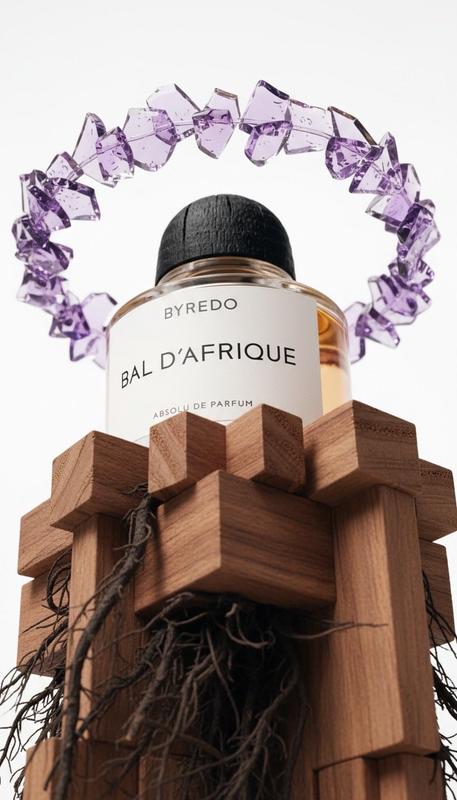 Byredo Perfume Crystal Wood Block Luxury Product Photography
