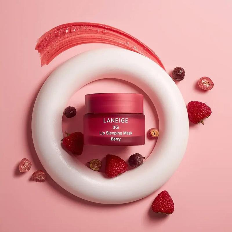 LANEIGE Lip Sleeping Mask Berry Whipped Cream Luxury Product Ad