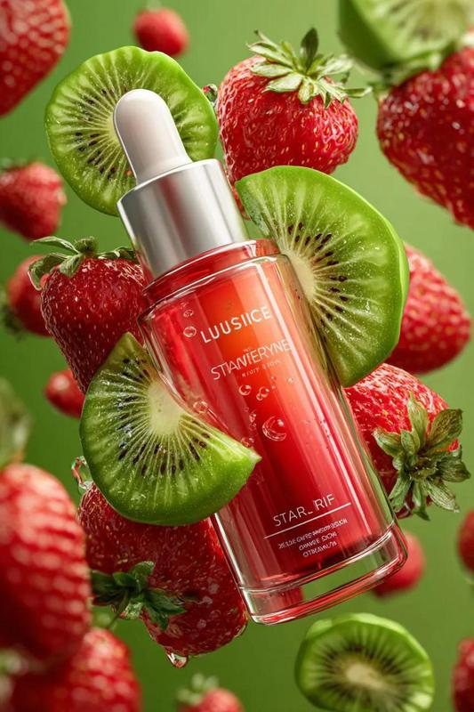 3D Floating Cosmetic Bottle Fruit Gradient Series Product Design