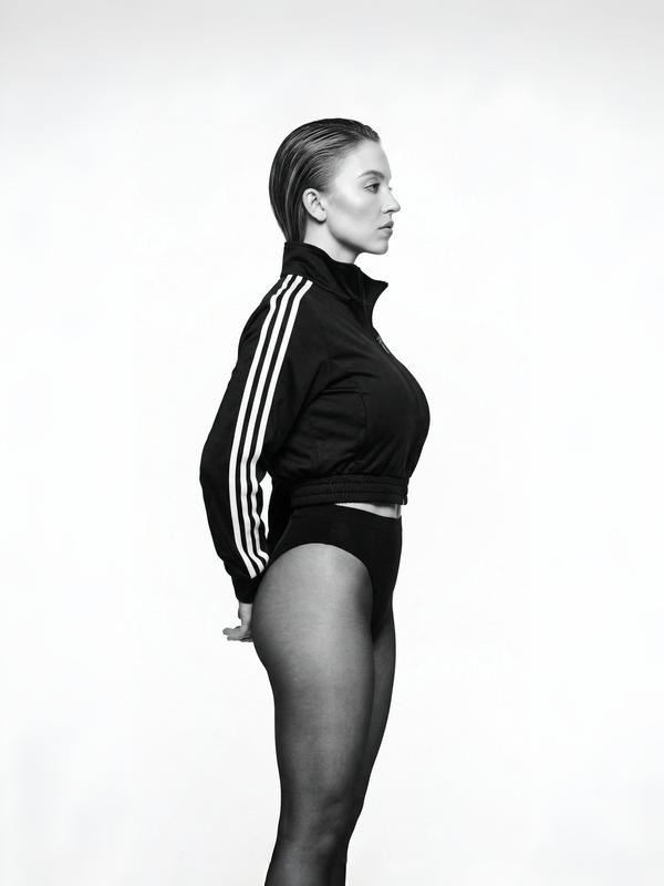 Black White Side Profile Sporty Fashion Editorial High Contrast Portrait