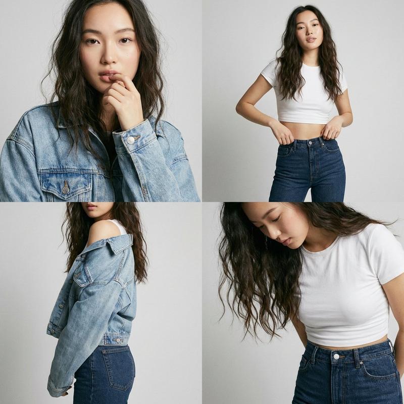 2x2 Denim Jeans Fashion Photo Grid
