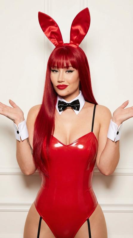 Red Hair Bunny Girl Alluring Photorealistic Portrait