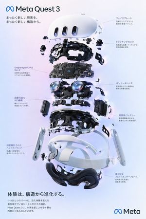 VR Headset Exploded-View Product Poster