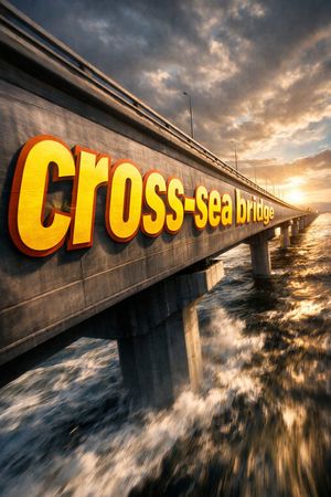 Extreme Perspective Typography Bridge