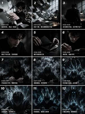 Cinematic Storyboard Grid