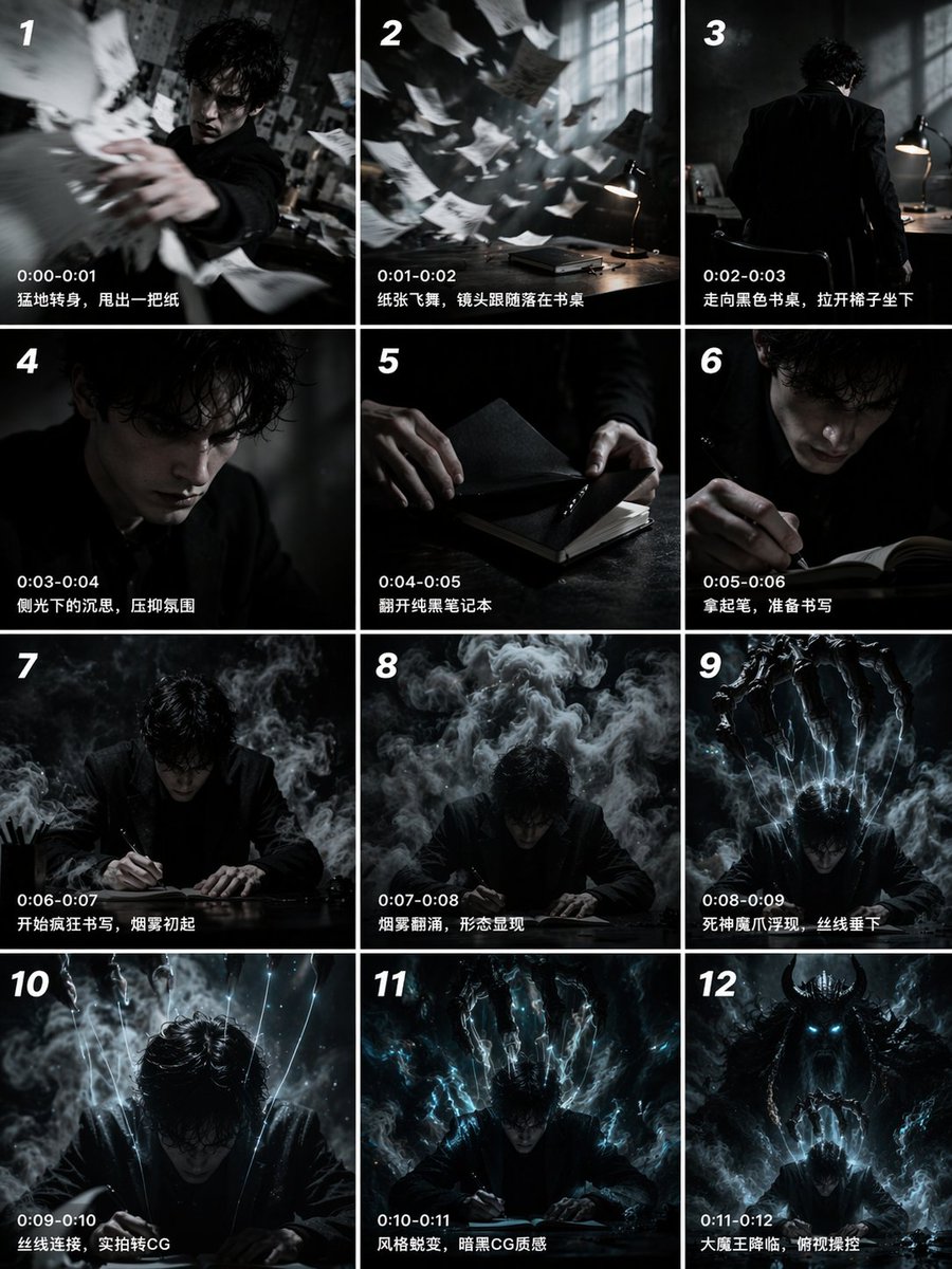 Cinematic Storyboard Grid