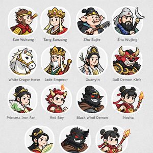 Mythical Character Avatar Grid