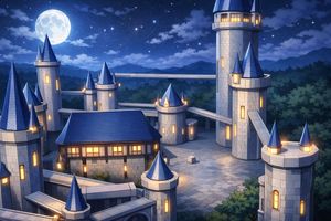 Moonlit Fantasy Castle