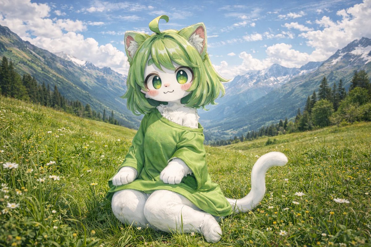 Alpine Meadow Cat-Girl