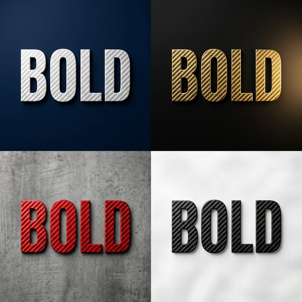 Carbon Fibre Typography