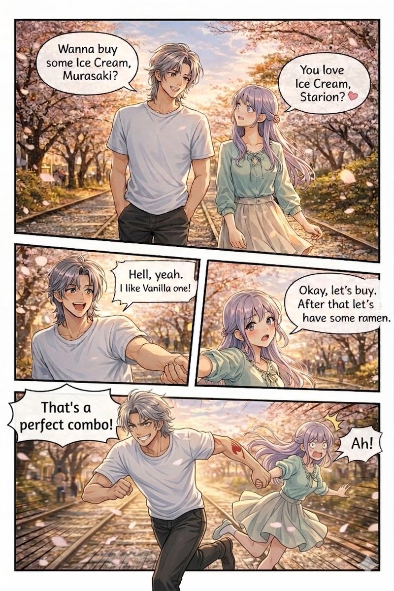 4-Panel Anime Romance Comic