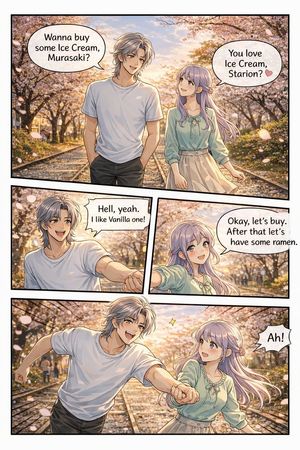 4-Panel Anime Romance Comic