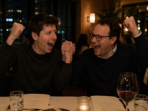 Two Men Celebrating