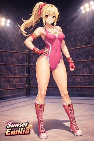 Female Wrestler in the Ring