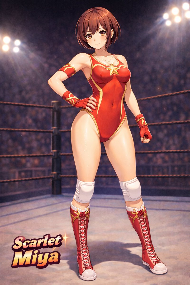 Female Wrestler in the Ring