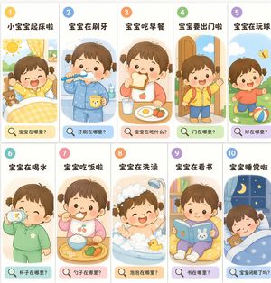 Toddler Daily Routine Flashcards