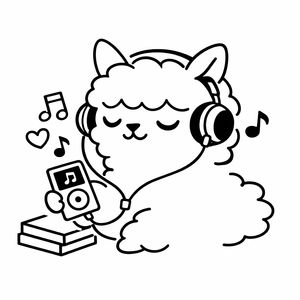 Cute Music Animal Illustration