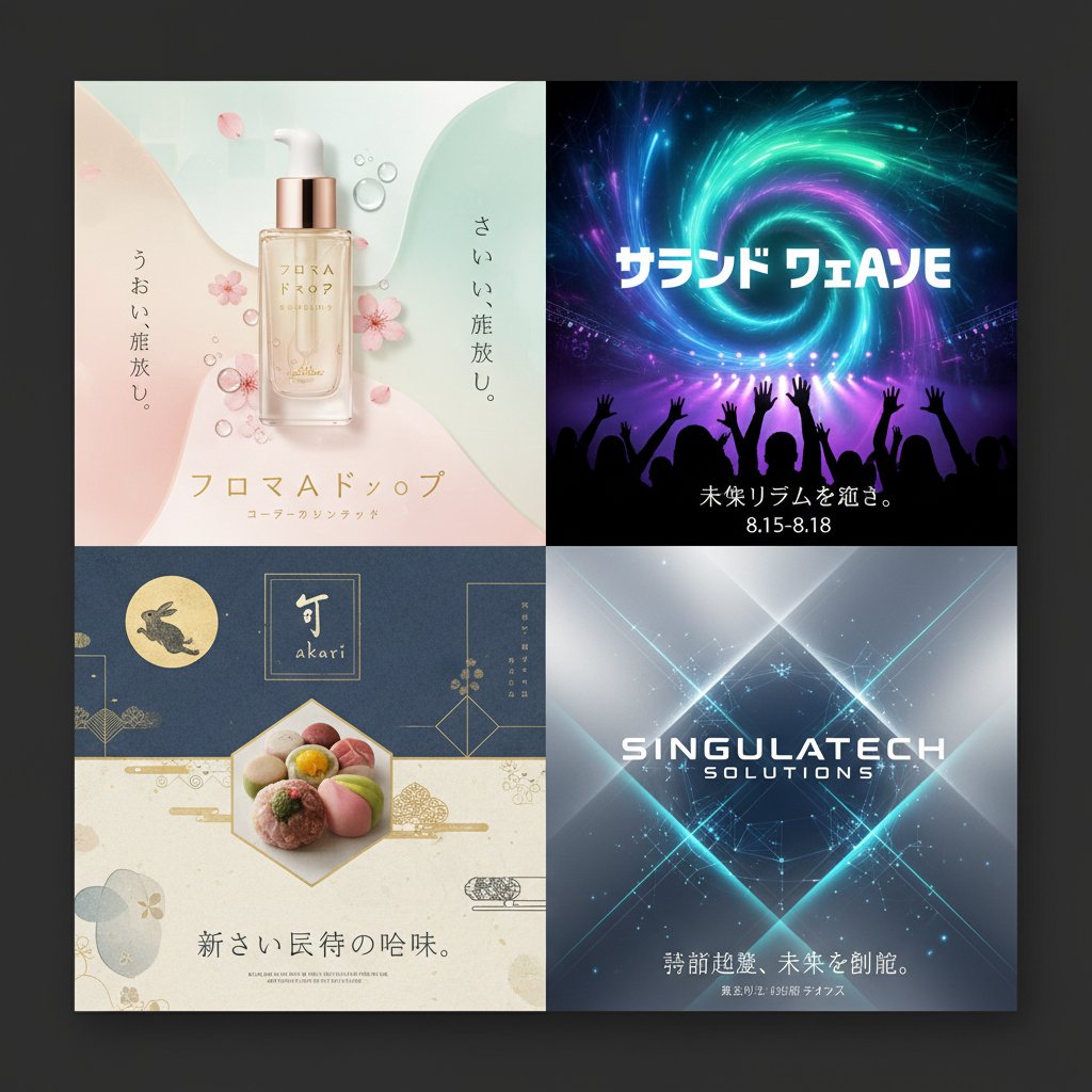 Japanese Advertising Concept Grid