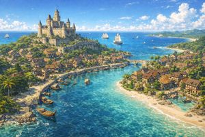 Fantasy Coastal City View