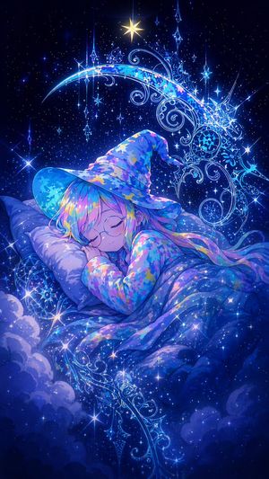 Sleeping Anime Witch