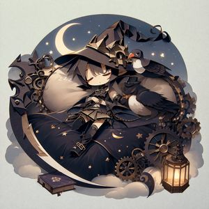 Sleeping Anime Witch