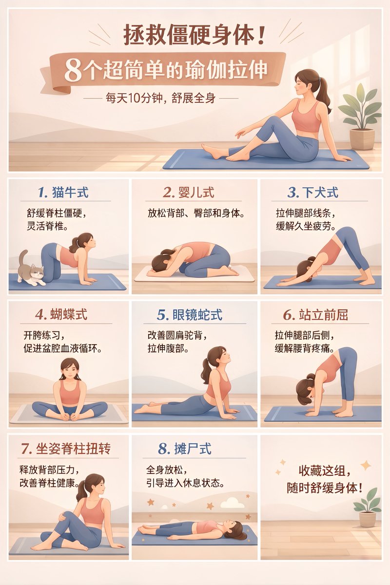 Yoga Stretching Poster