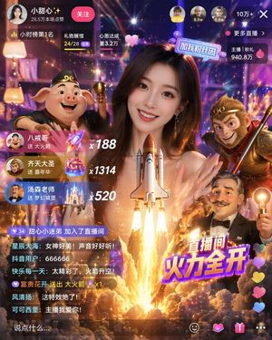 Gamified Live Stream App Interface