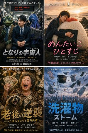 4-Panel Parody Movie Poster Grid