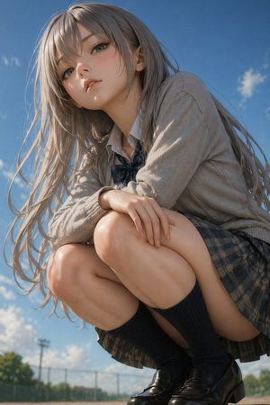Photorealistic Anime Schoolgirl Portrait