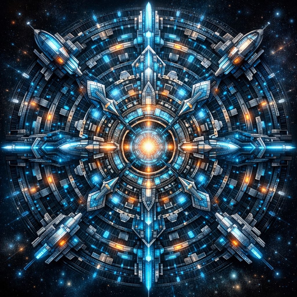 Futuristic Mandala Illustration