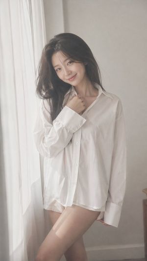 Korean idol in soft black mist