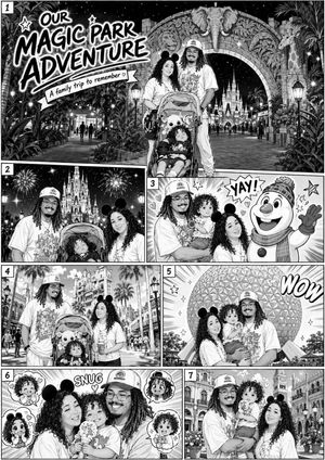 Disney Family Manga Scene