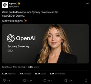 伪造 CEO 任命公告截图