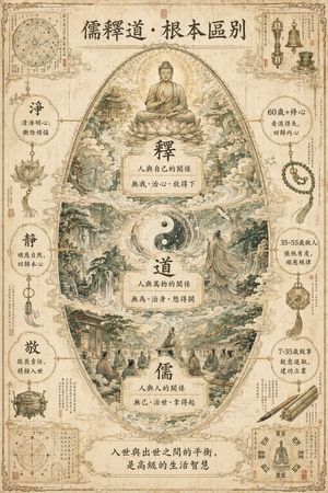 Fundamental Differences between Confucianism, Taoism, and Buddhism