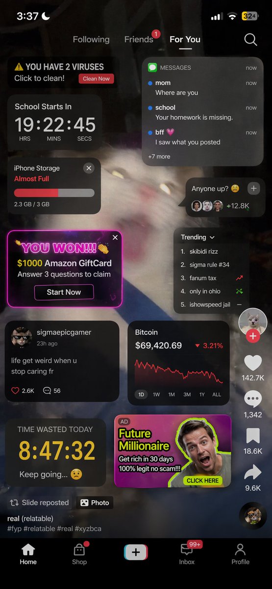 Zoomer Anxiety OS Interface