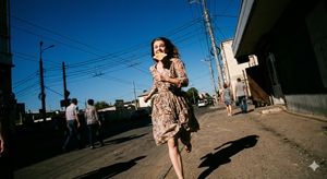 Running Woman Street Photo