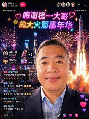 Chinese Livestream Rocket Carnival Screenshot