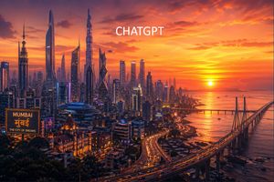 Futuristic Mumbai Sunset