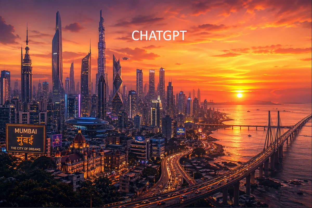 Futuristic Mumbai Sunset