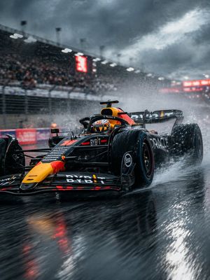 Rainy Race Car