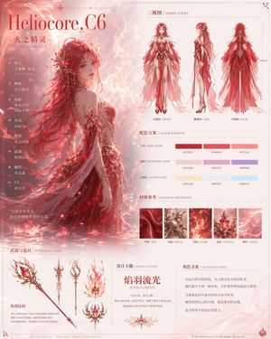 Fire Elemental Spirit Character Reference