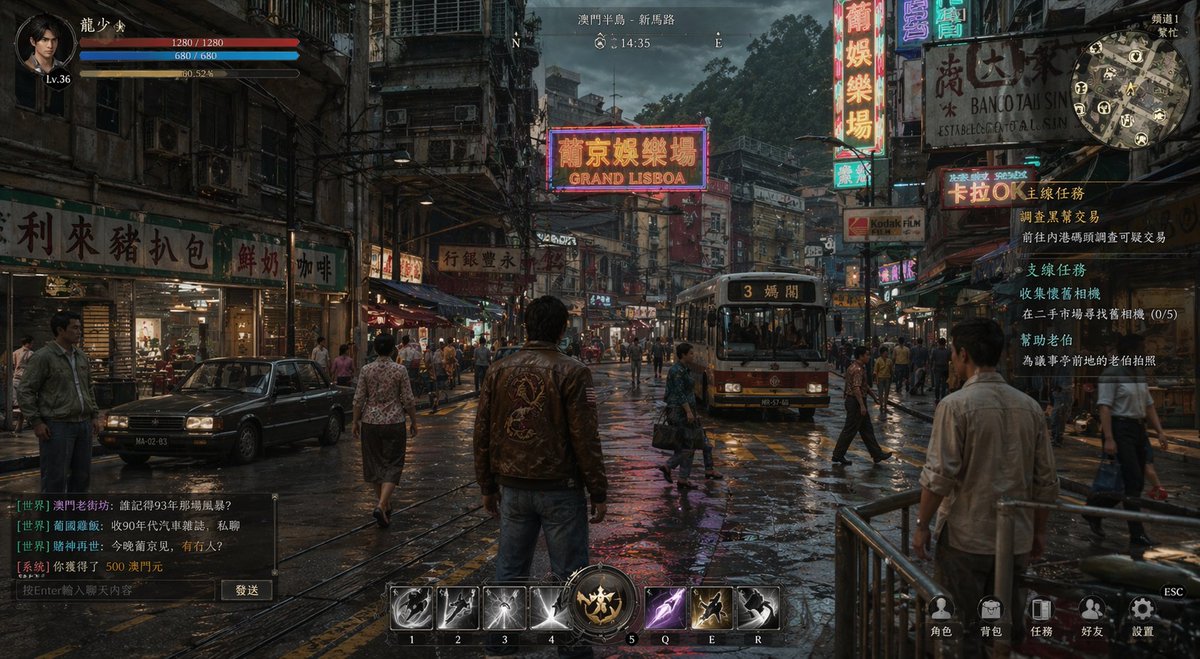 Neon Rainy Macau