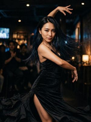 Dancer in Black Dress