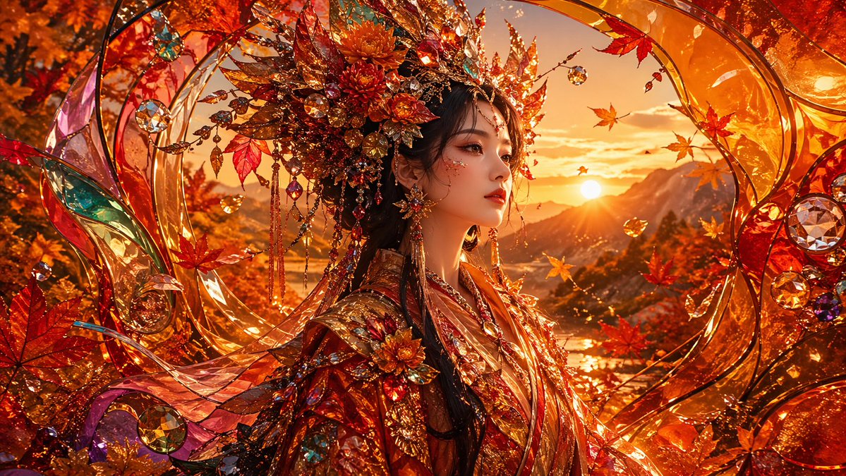 Resplendent Autumn Queen at Sunset