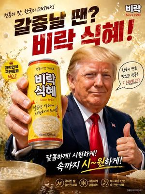 Korean Beverage Advertisement Poster