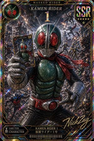 Holographic Kamen Rider Card